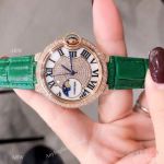 Copy Cartier Ballon Bleu Rose Gold Diamond 36mm Lady Watches 